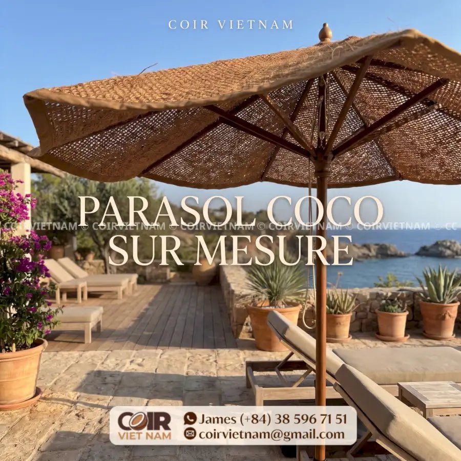 Parasol Coco sur Mesure | Fabricant de Parasols en Fibre de Coco - Coir VietNam