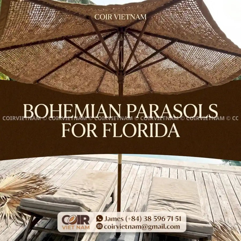 Premium Bohemian Parasol Solutions for Florida Outdoor Spaces - Coir VietNam