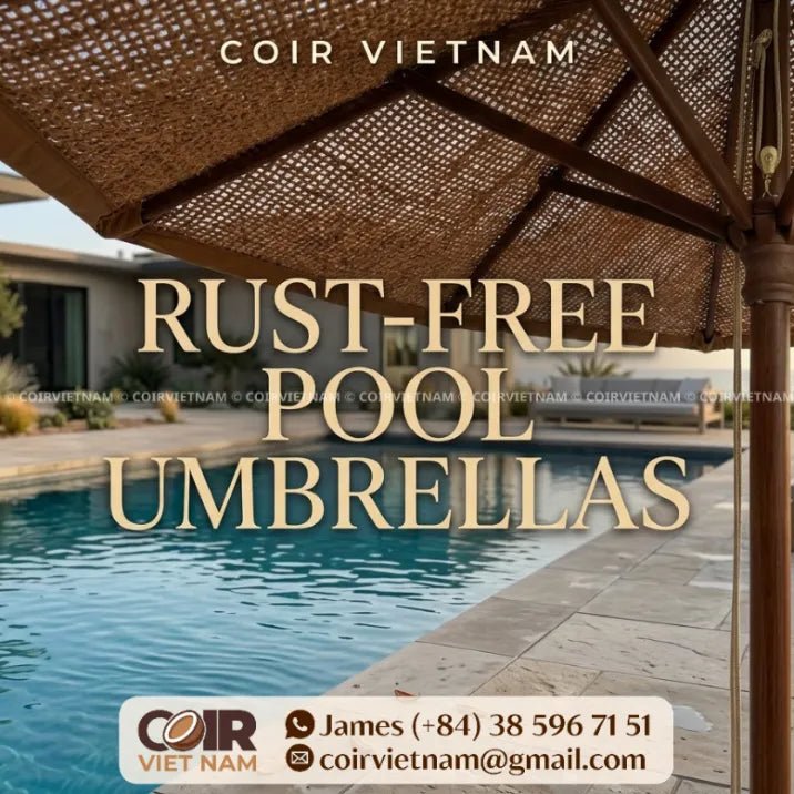 What kind of umbrellas are good for pools that don't rust? - Coir VietNam