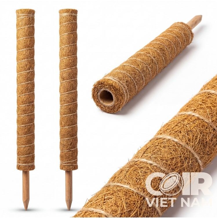 Coco Poles, coconut coir pole Plant Support Sticks for Creepers -  - Coir VietNam