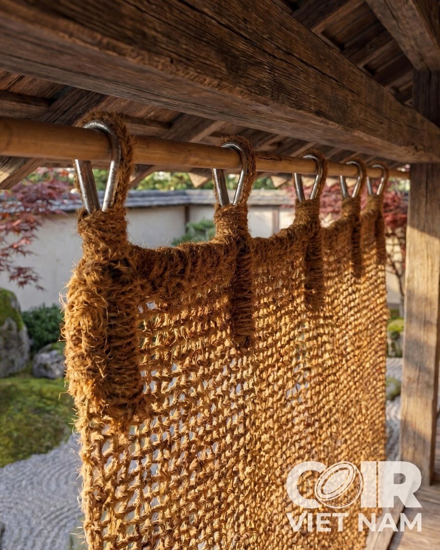 Sliding coconut curtains from 100% Natural Coconut Coir Fiber -  - Coir VietNam